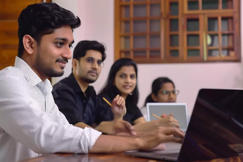 Students at DIMTECH Learning Soft Skills